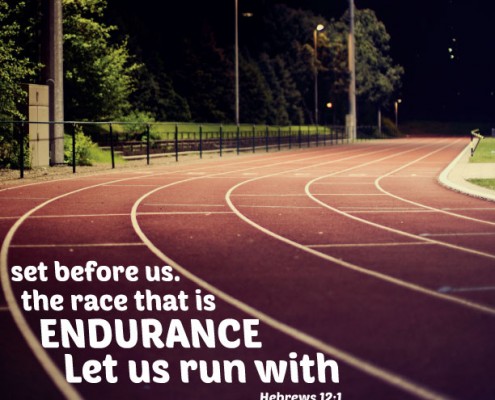 YMI Typography - Set before us the race that is endurance let us run with. - Hebrews 12:1