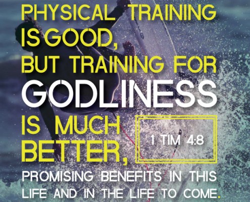 YMI Typography - Physical training is good, but training for Godliness is much better, promising benefits in this life and in the life to come. - 1 Timothy 4:8