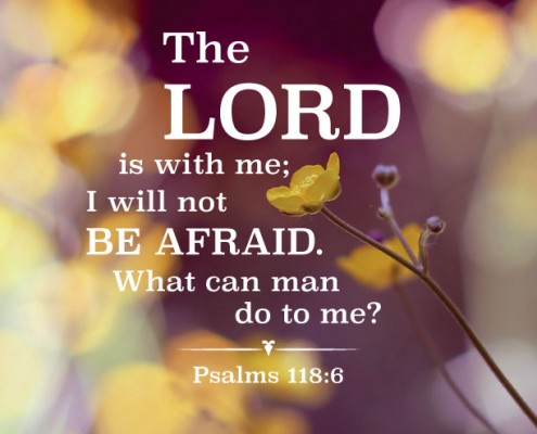 YMI Typography - The Lord is with me; I will not be afraid. What can man do to me? - Psalm 118:6