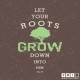 YMI Typography - Let your roots grow down into Him. - Colossians 2:7