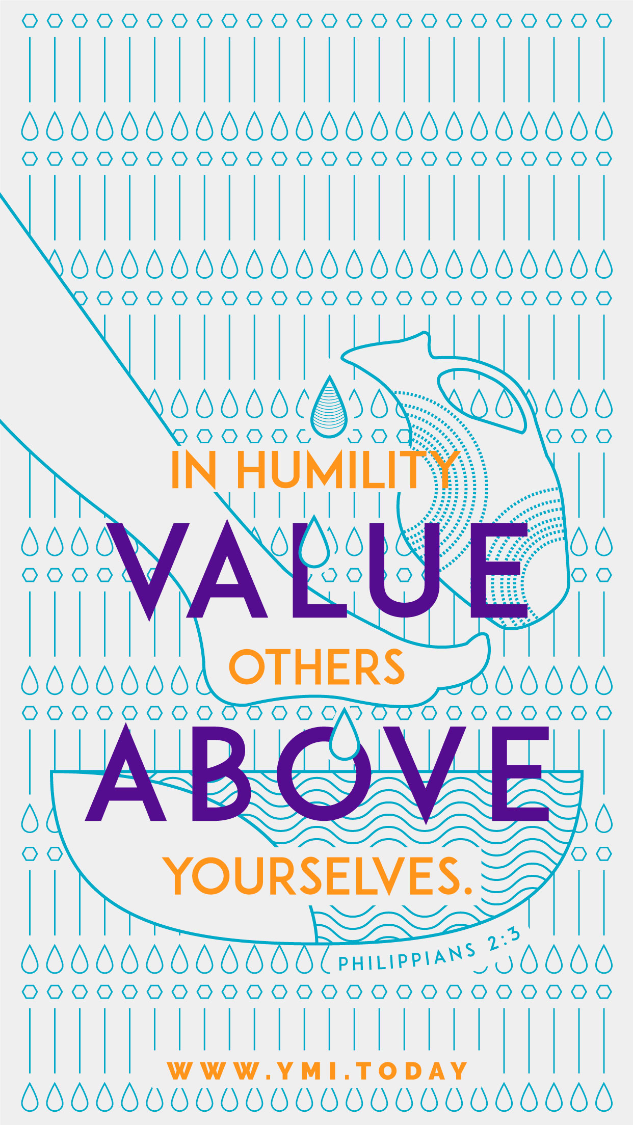 YMI March 2016 Phone Lockscreen - In humility, value others above yourselves. - Philippians 2:3