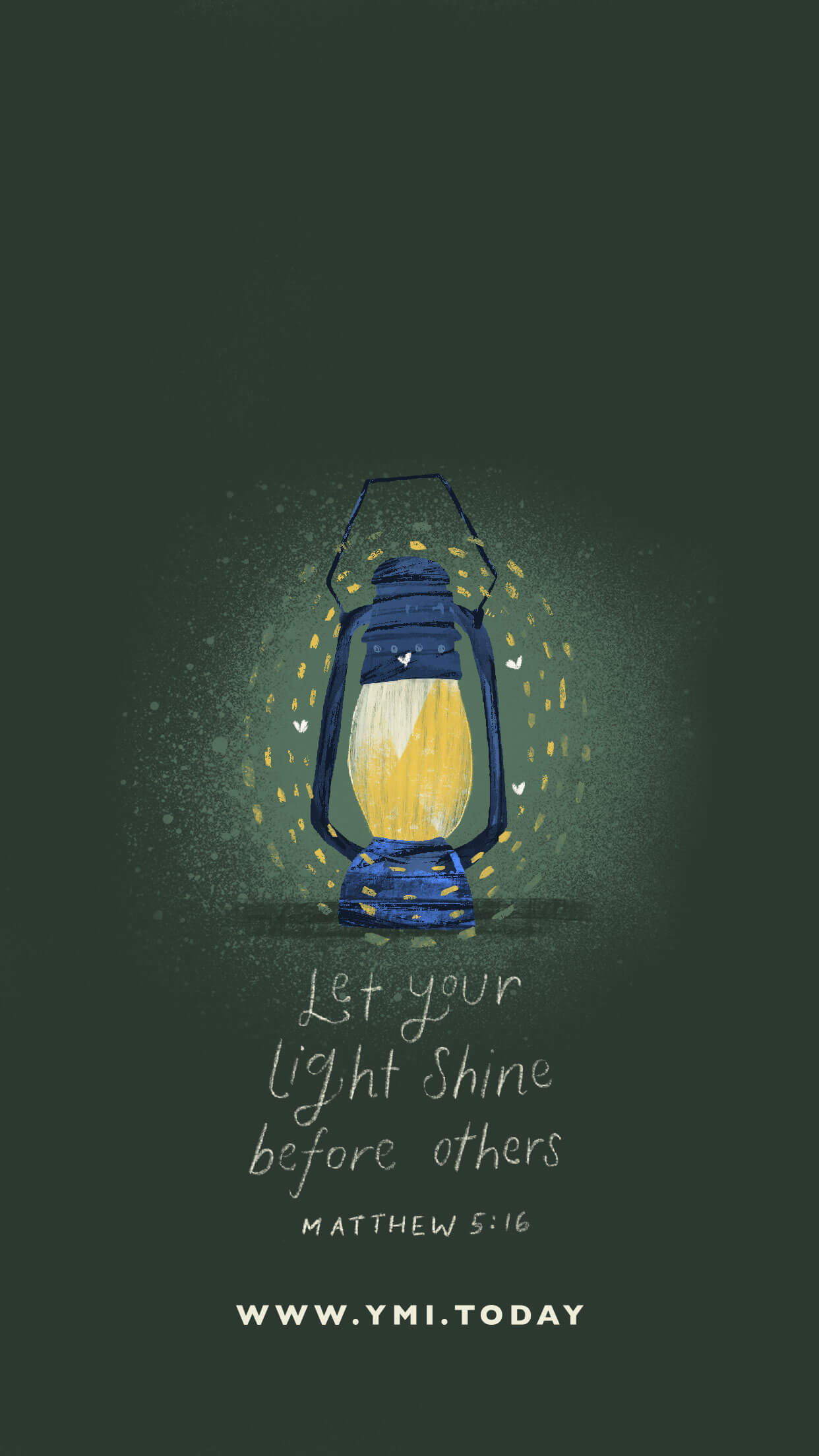 YMI August 2020 Phone Lockscreen - Let your light shine before others - Matthew 5:16