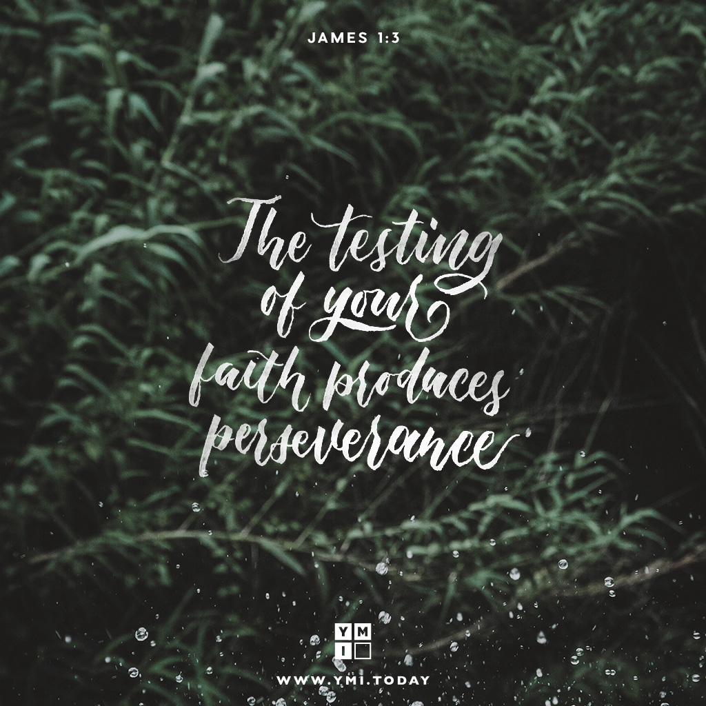 The testing of your faith produces persevesance