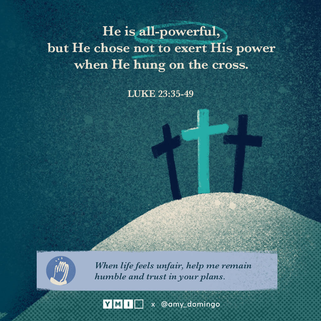 3 crosses at calvary He is all-powerful, but He chose not to exert His power when He hung on the cross