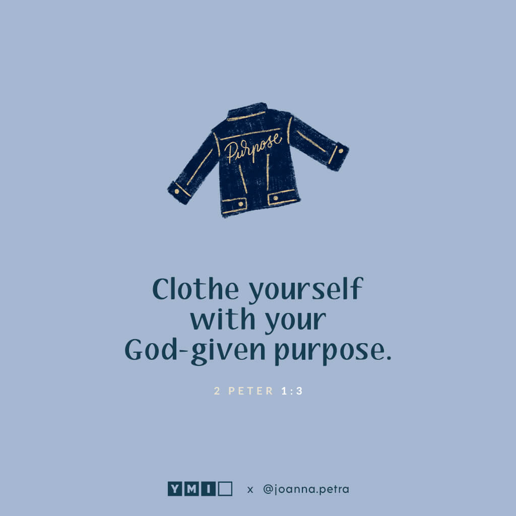 Denim jacket with quote cloth yourself with your God-give purpose
