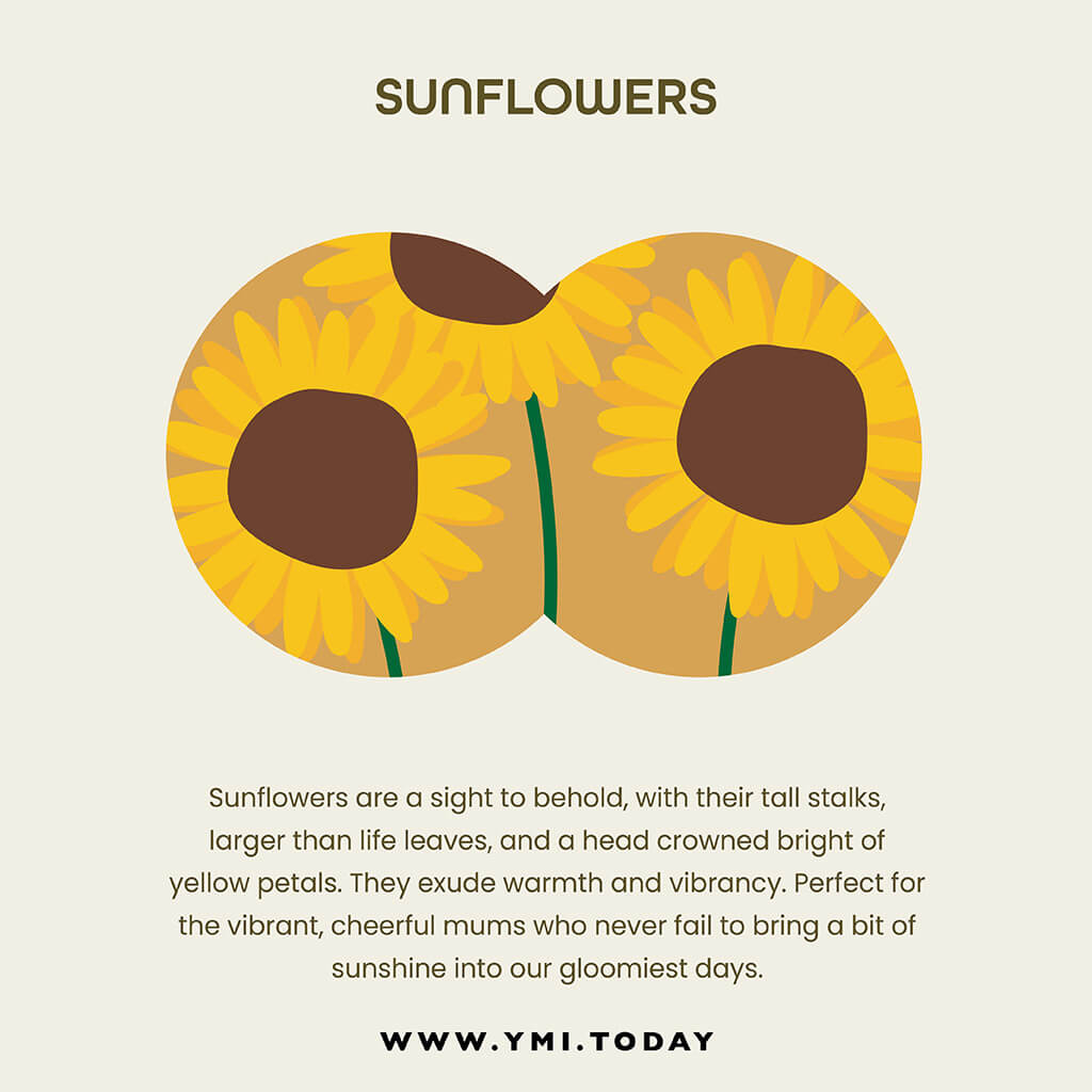 graphic image of sunflowers