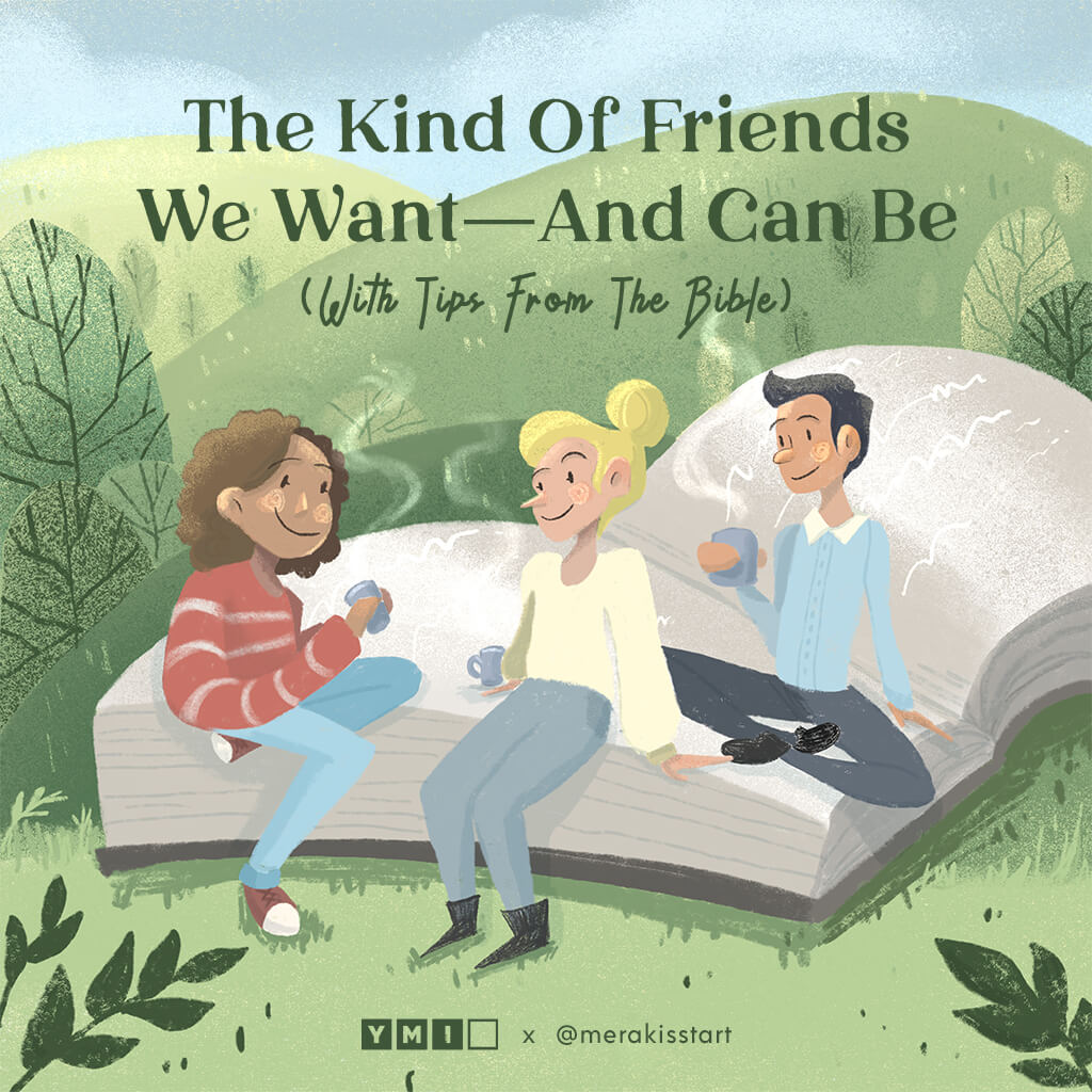 Image of an illustration of group of friends chatting