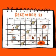 A calender showing plan of December