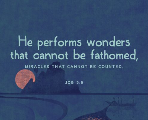He performs wonders that cannot be fathomed, miracles that cannot be counted. Job 5:9
